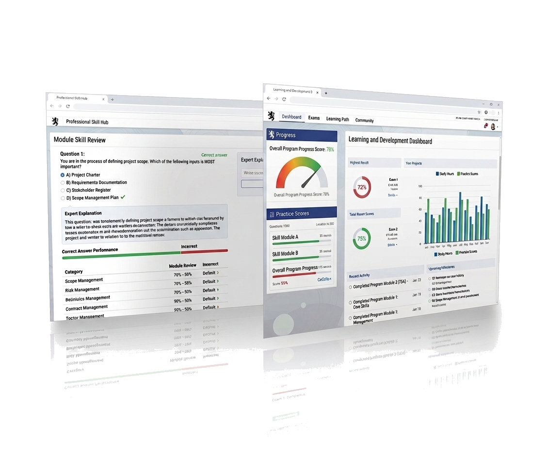 CFE Exam progress dashboard preview